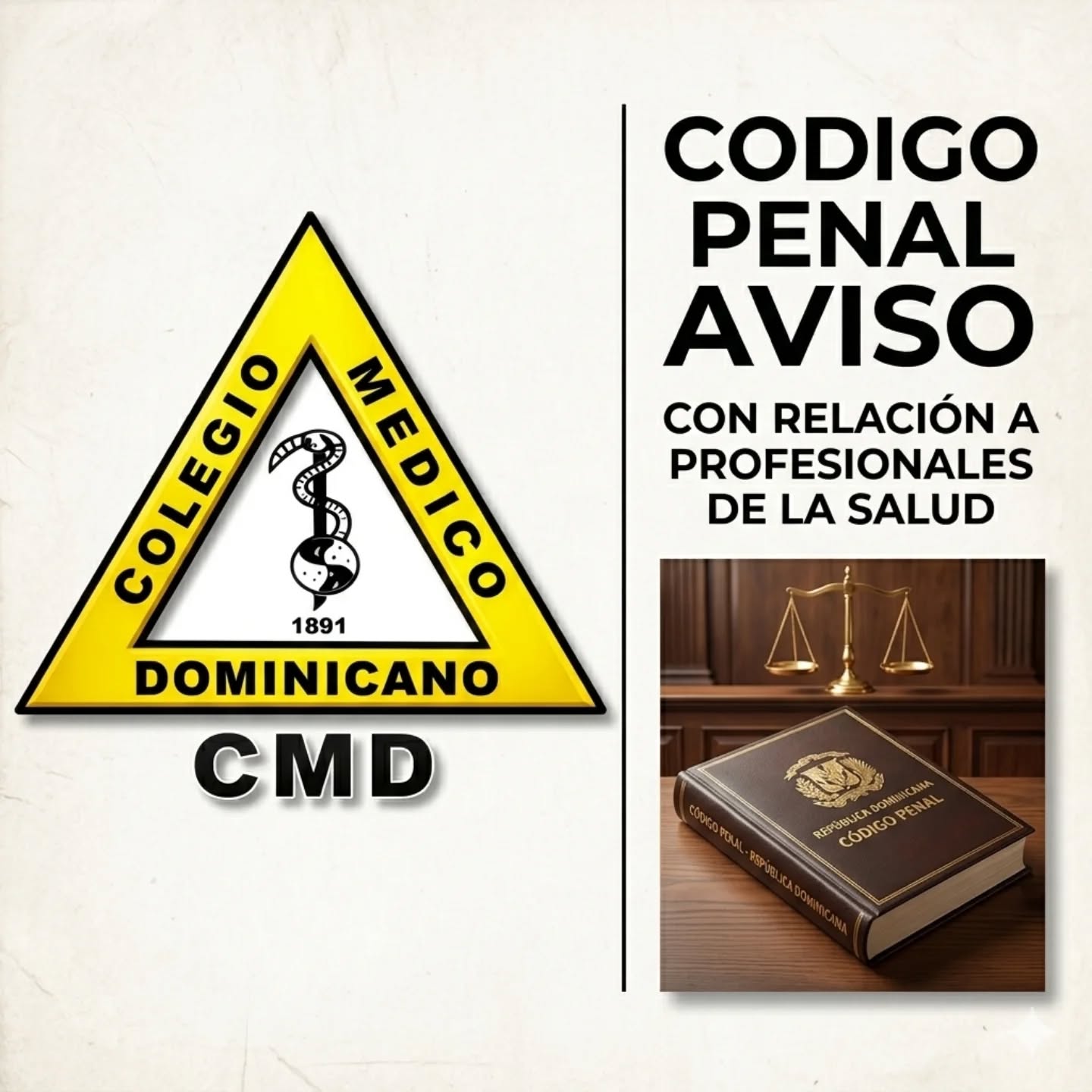 Colegio Médico Dominicano advierte que nuevo marco legal penal pone en riesgo la práctica médica y la atención al paciente